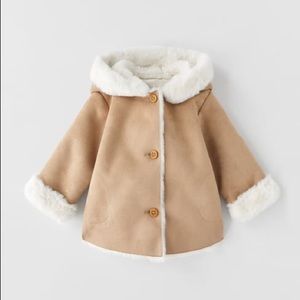 Zara Baby Contrasting Double Sided Coat, 6-9 Months